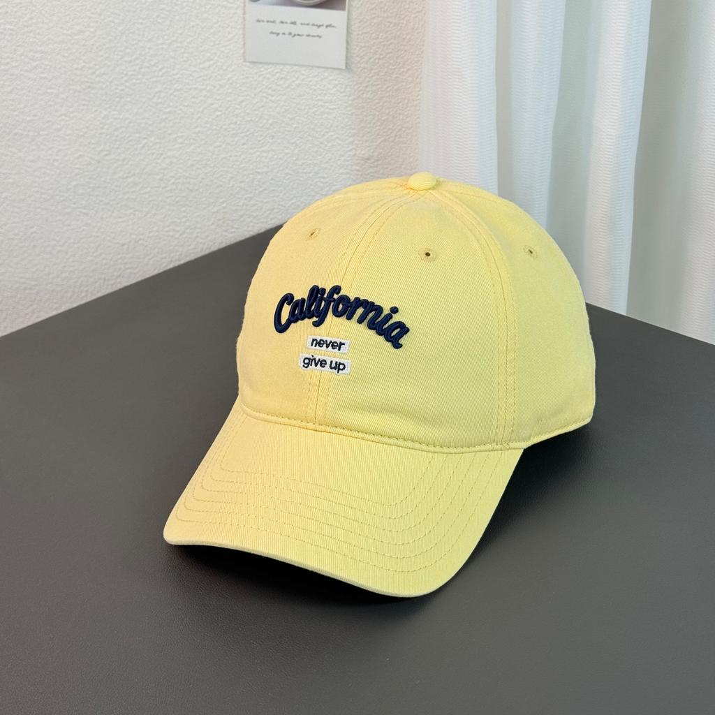 Fashion Hat Big Head Circle Letter Embroidery Soft Top Baseball Cap Califor American Men's and Women's Fashion Casual Face Duck Tongue