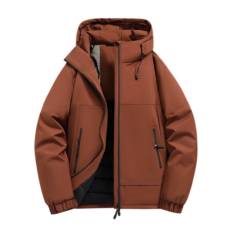 Graphene Inner Warm Cotton Clothes Men and Women Winter Outdoor Windproof Waterproof Hooded Cotton-padded Clothes Couple Jacket