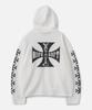 Vastic Cross Logo Zip-Up Hoodie_White