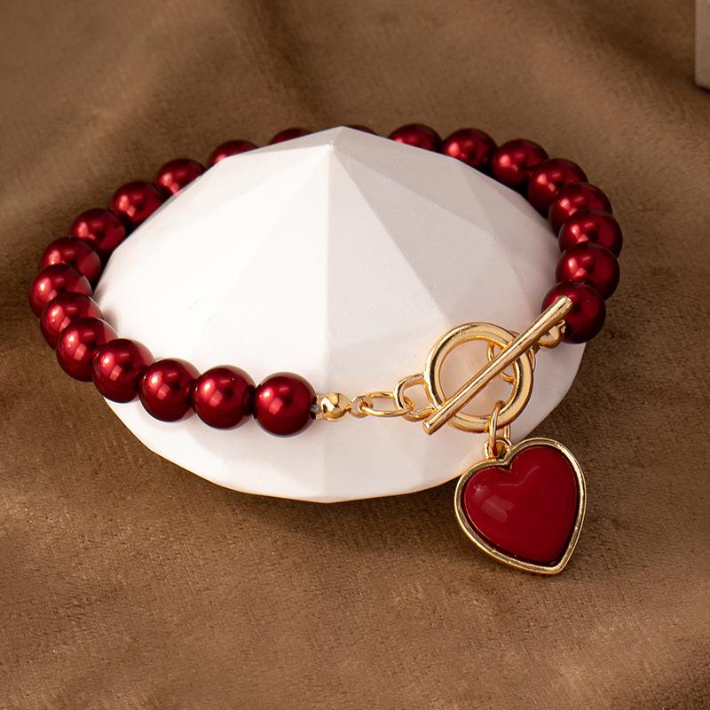 Elegantes Herzperlenarmband für Damen - Hochwertiger, vielseitiger Modeschmuck