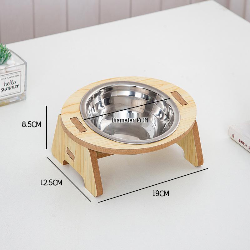 Stainless Steel Pet Bowl Stand: Cat & Dog-Friendly, Anti-Spill, Neck Protection, 2-in-1 Design for Food & Water