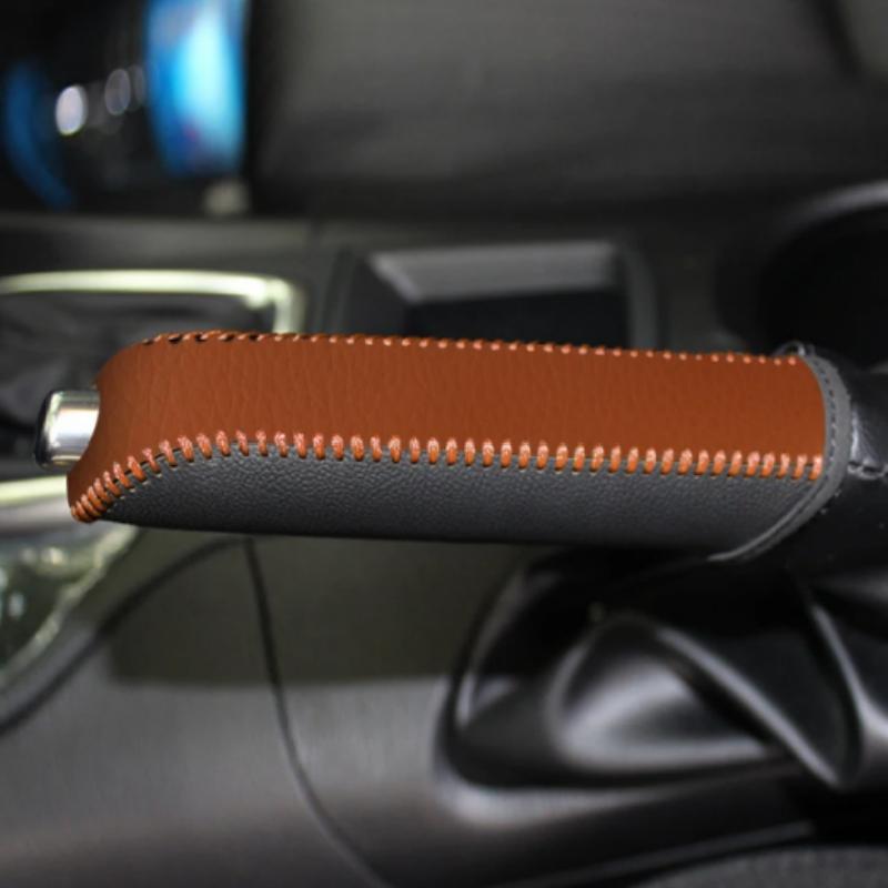 Leather Car Handbrake Hand Brake Cover for Mazda 3 Axela Atenza CX-5 CX3 CX-3 CX5 2015 2016 2017 2018 2019 2020 AT Accessories