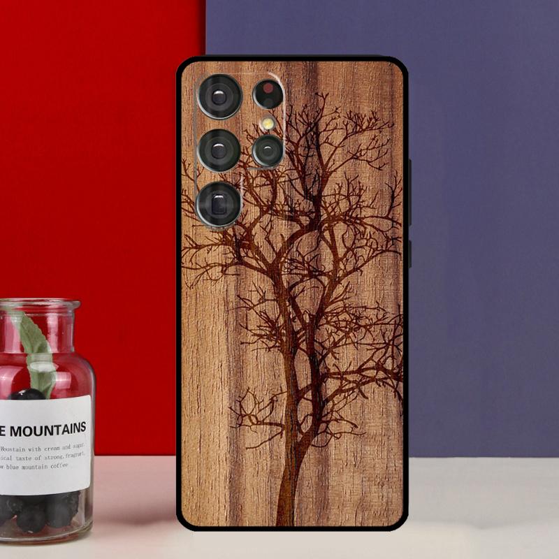 Tree Flower Bamboo Wood Funda Case For Samsung Galaxy S25 Ultra S9 S10 S20 FE S21 S22 S23 Plus S24 Ultra Phone Cover