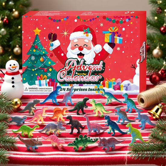 Christmas Advent Calendar with 24 Animal Figures Daily Countdown To Christmas for Kids Interactive Parent-Child Fun Gift Collection
