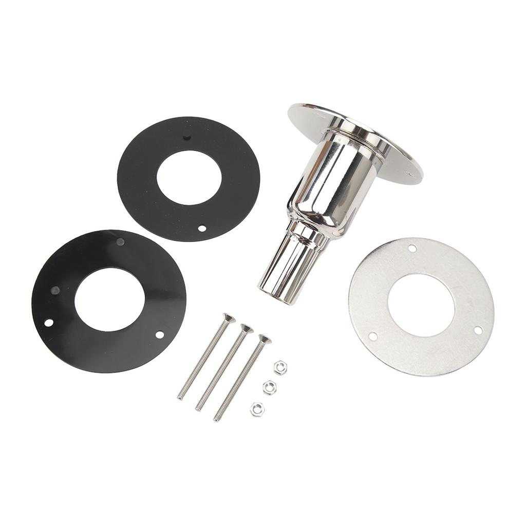 22mm Thru Hull Exhaust Skin Fitting Socket 316 Stainless Steel Tube Pipe Socket for Yachts Ship Diesel Heater Vents