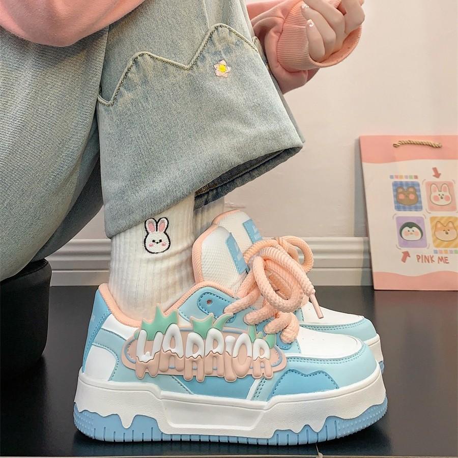 

Versatile women s shoes mesh shoes casual 2025 spring and autumn new breathable student white shoes popular muffin 35