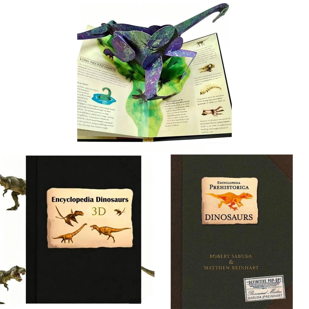 Dinosaur Encyclopedia 3d Paper Book For Prehistoric Animal Learning And Gift
