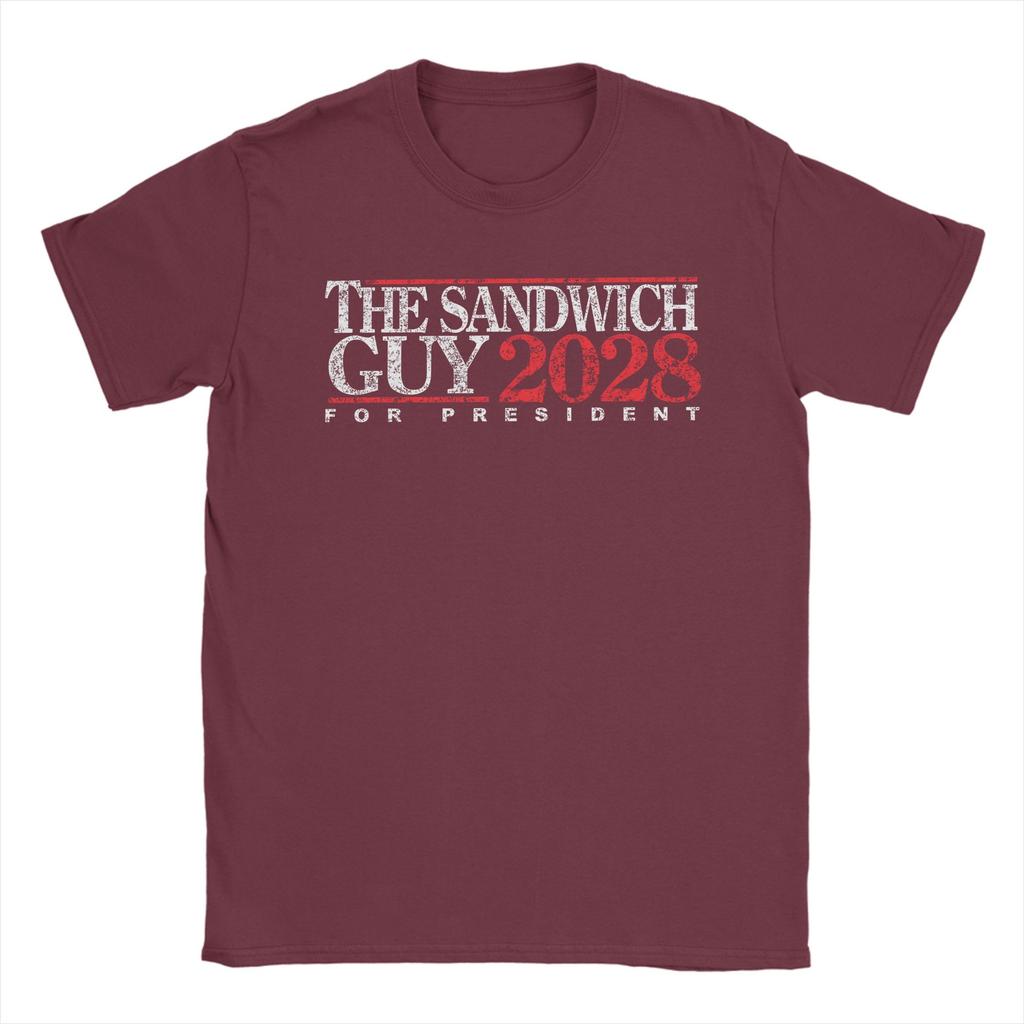 Dc Sandwich Guy Men's T Shirts  Cool Tees Short Sleeve Round Neck T-Shirt 100% Cotton Plus Size Clothes