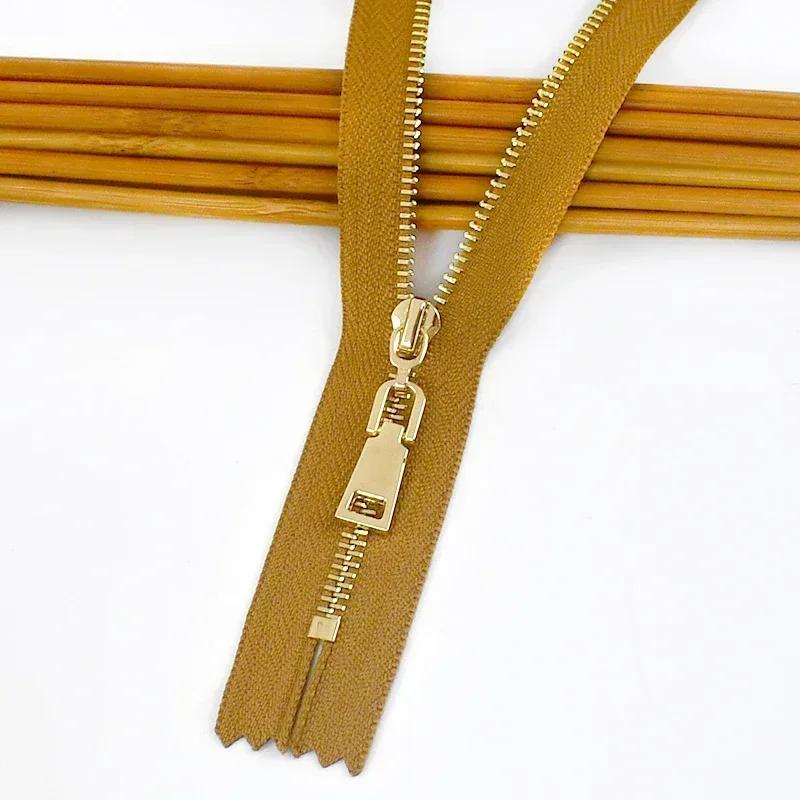5Pcs Meetee 15/18/20/25/30cm 3# Metal Zippers Close-End Auto Lock Zips for Bag Garment Zip Closure Repair Sewing Accessories