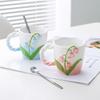 Beautiful Lily of The Valley Ceramic Mug Cup Water Cup Household Exquisite and Elegant Coffee Cup Tea Cup Gift Gifts