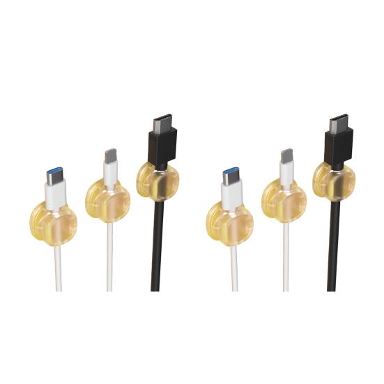 Magnetisk Kabelholder Selvklebende Kabelorganisator Enkel Installasjon Kabelklemme med Fjær for Skrivebord Hjemmekontor Bil