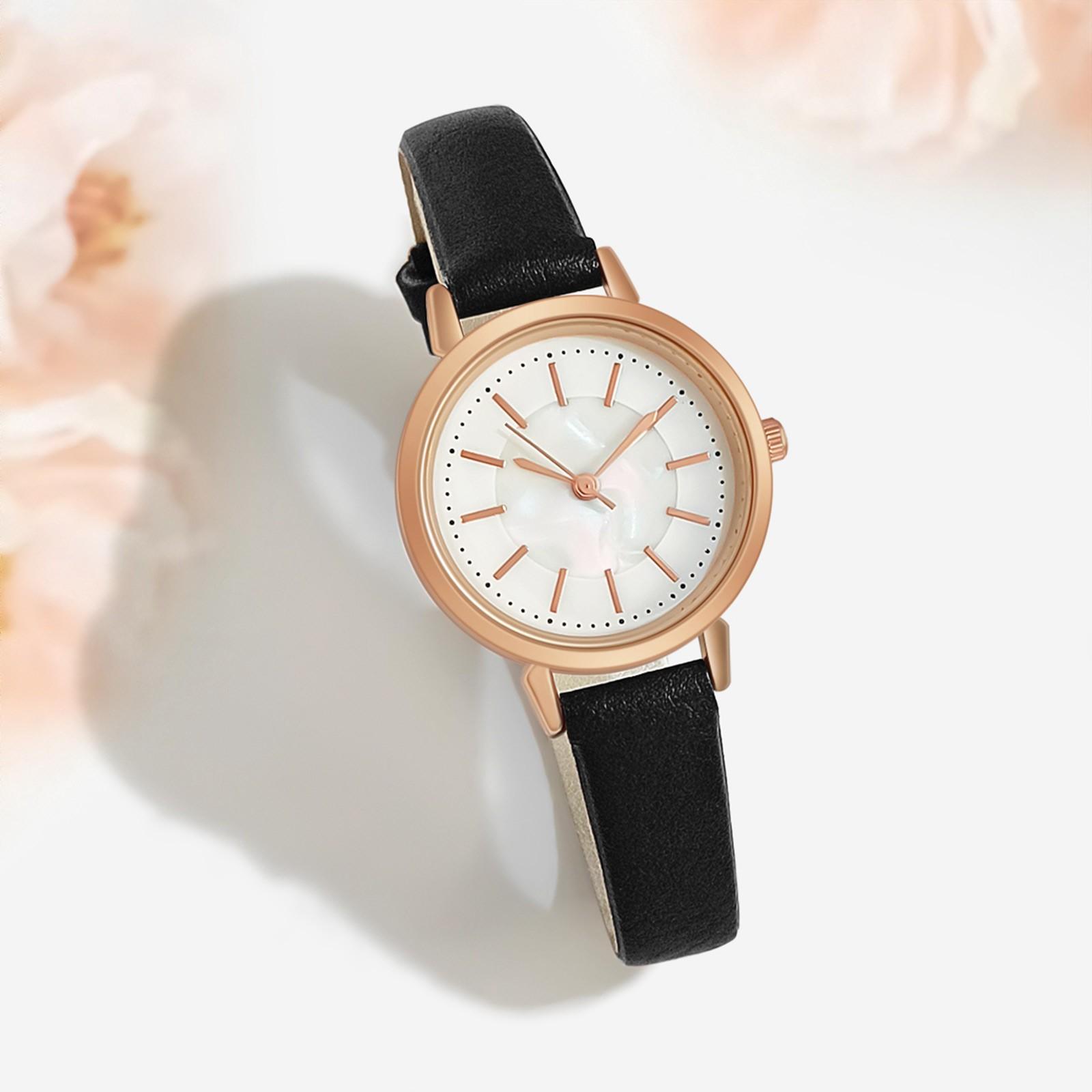 

Женские часы с кварцевым циферблатом, цифровые часы со светящимся указателем, часы для женщин и девочек, универсальные кварцевые часы One Size чёрный