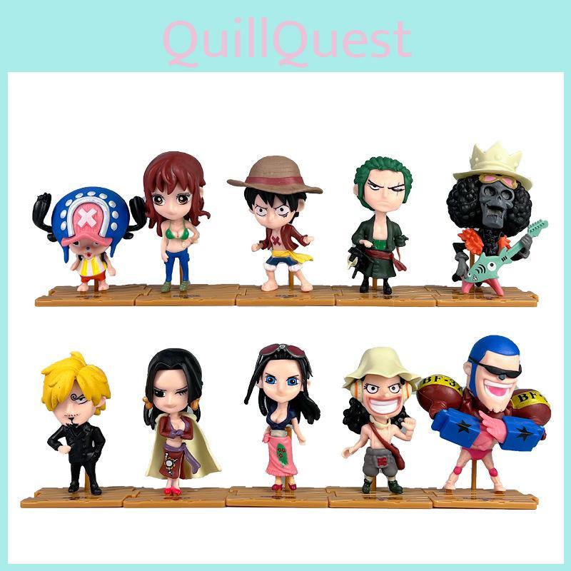 One Piece Pvc Figure Set Collectible Model With Anime Luffy Zoro And Boa Hancock Characters For Fans