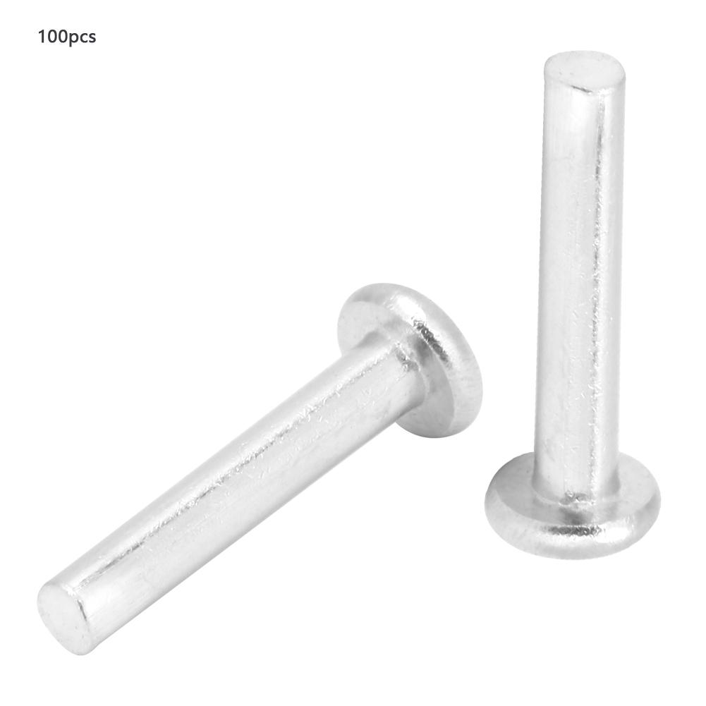 100pcs M2.5*12 14 16mm Flat Head Aluminum Rivets Countersunk Solid Rivets (M2.5*16)