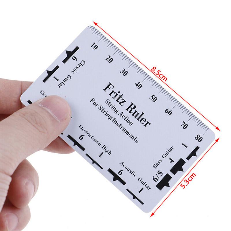 Guitar String Action Pitch Ruler Portable DIY Measuring Tool for Classic Acoustic Electric Guitars