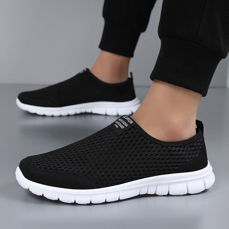 Men's Breathable Mesh Sports Shoes with Perforations, Single-net Casual Men's Shoes, Lightweight One-piece Mesh Surface Shoes