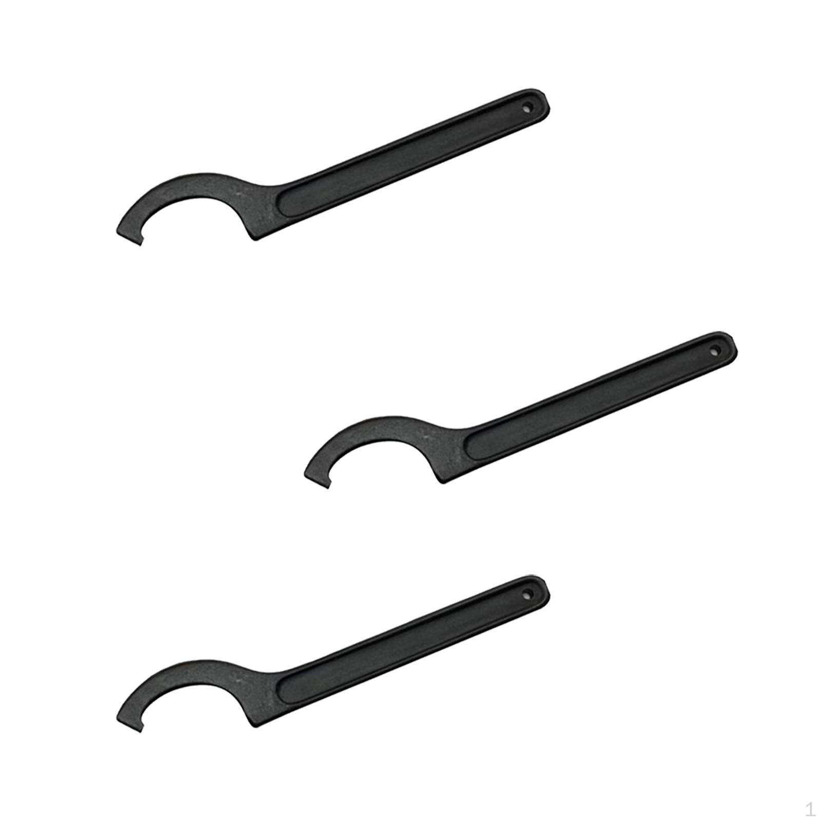 

3pcs High Carbon Steel Hook Wrench Spanner Chuck Clamping , Black, 28 to 32 34 36