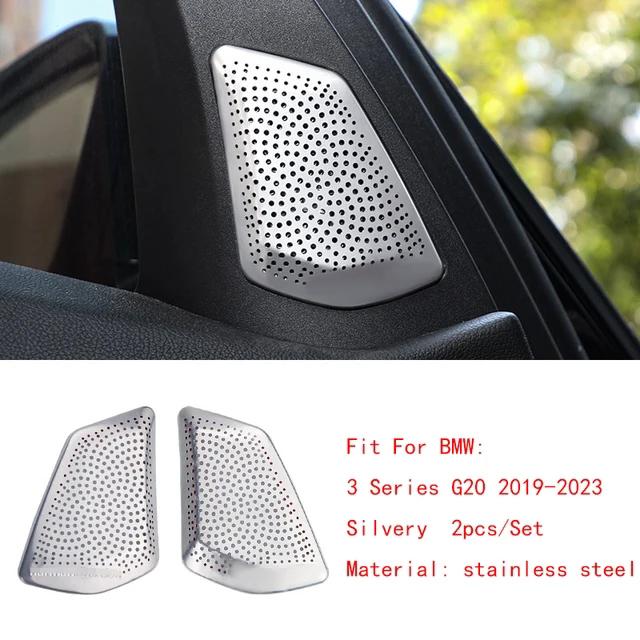 For BMW 3 Series G20 - Steel Speaker Trim Cover Car Door Speakers Stereo Decorate Cover