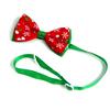 Pet Christmas Bow Tie Adjustable Xmas Dog Cat Bowtie Collar Accessories for Small Dog Cat Festival Party Decoration Gift
