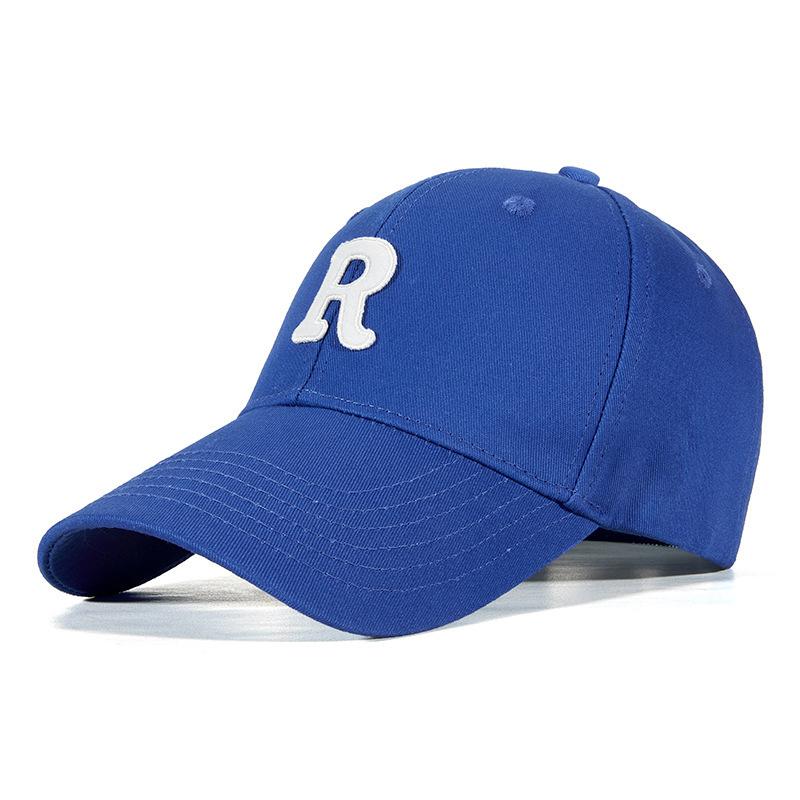 Multi-Color Hardtop R-Letter Baseball Hat Men'S And Women'S Sports Sunshade Sun Protection Moisture Cap Has Large Size