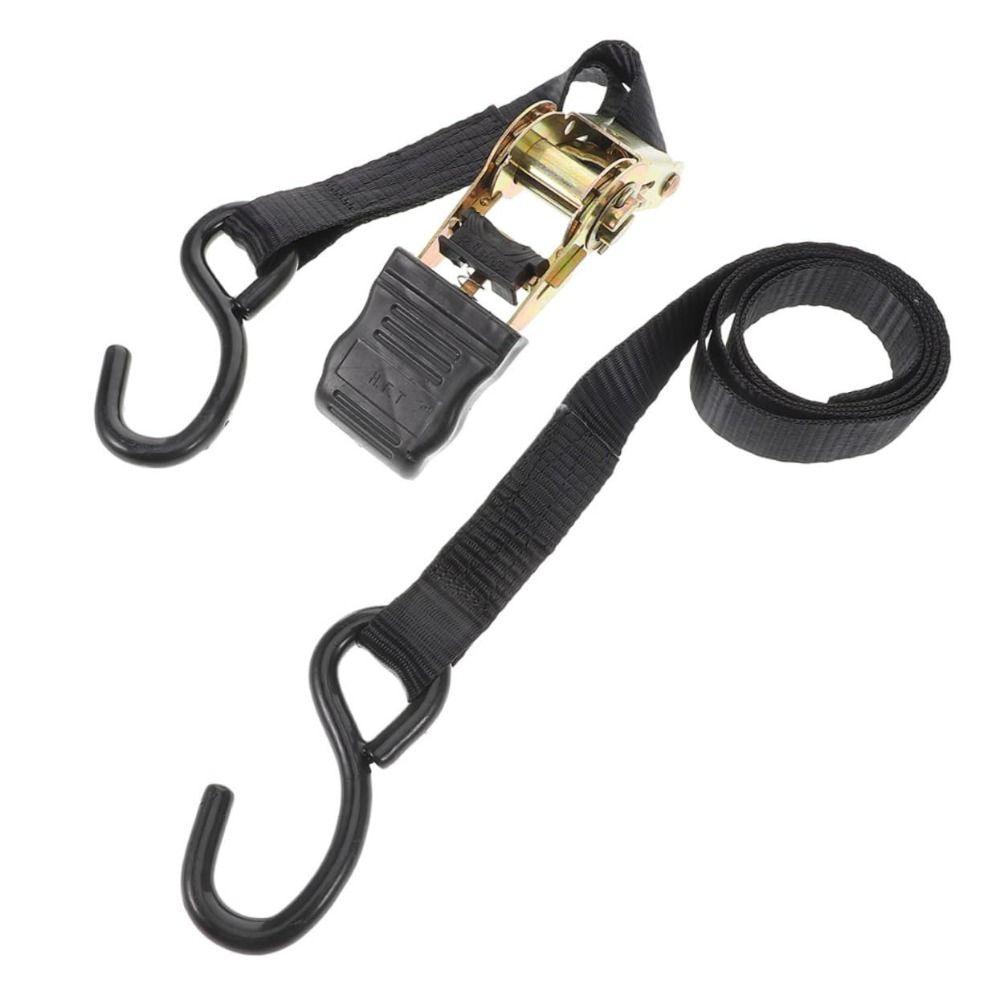 Black Heavy-Duty Cargo Straps Rust Proof Ratchet Tightener Straps Ratchet Tie Down Straps  Truck