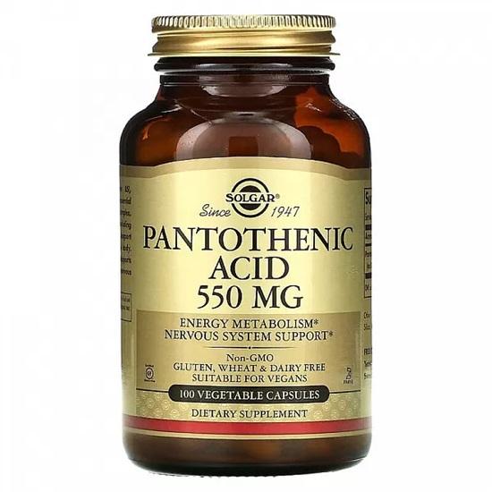

Solgar - Pantothenic Acid, 550 mg., 100 caps