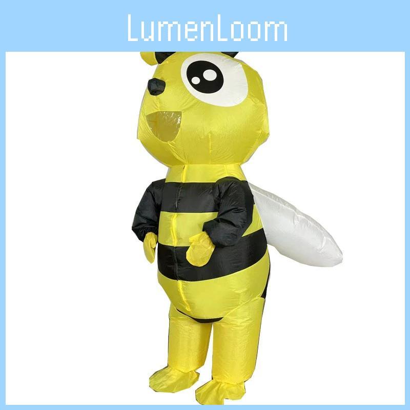 Strój dmuchany pszczoły na wydarzenia sceniczne z poliestru na festiwale i pokazy szkolne