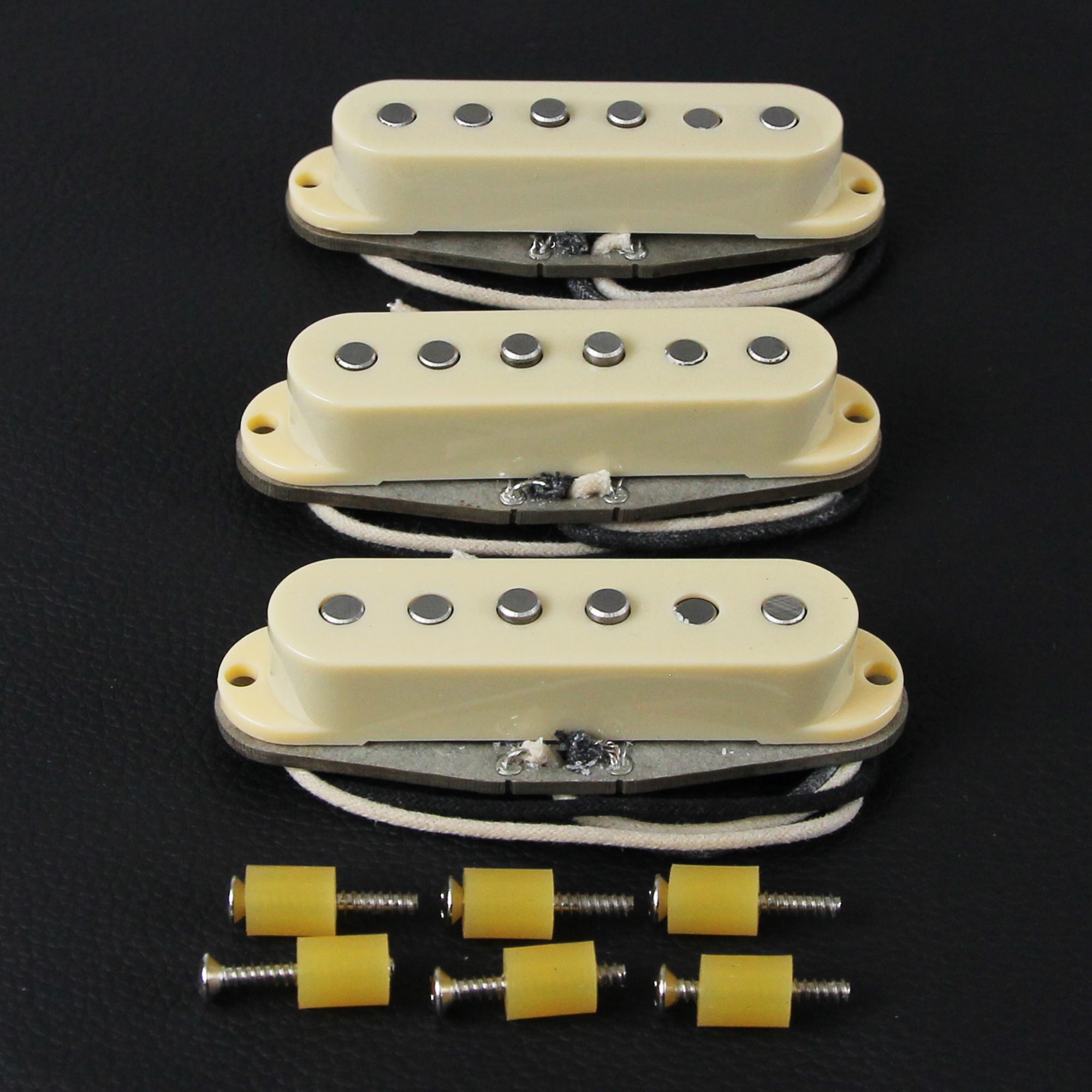 

FLEOR 3pcs Alnico 5 Electric Guitar Pickup Single Coil 52/52/52mm Blues Vintage Clean for SSS Guitar Parts