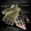 Nonslip Cycling Gloves Training Gloves Reinforced Finger Joint AntiVibration Padding Half Finger Gloves for Biking