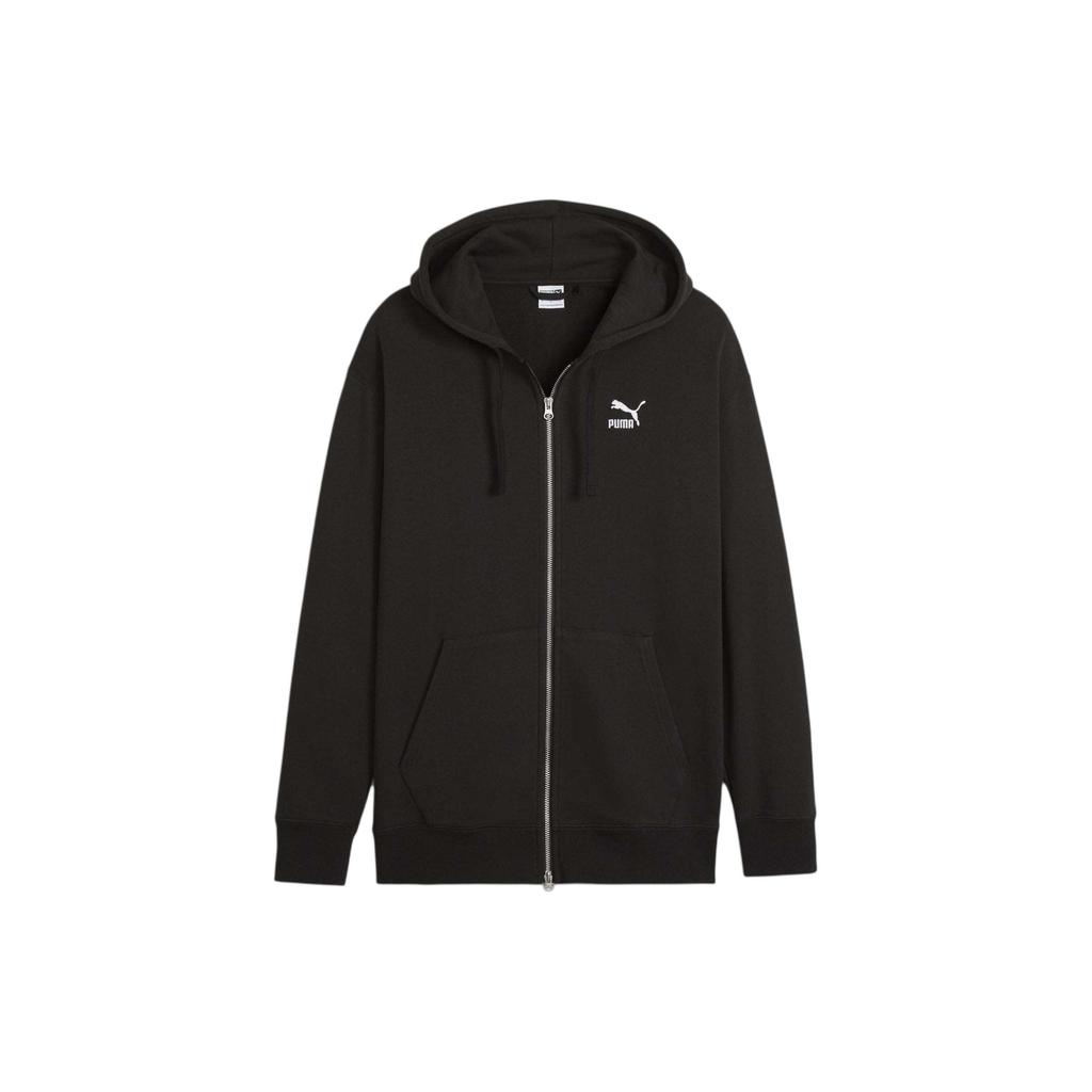 Puma Solid Color Casual Loose Zip-Up Hoodie Unisex hoodies Black 624247-01