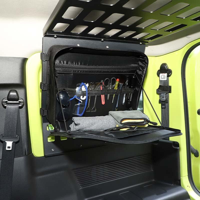 Zavazadlový prostor Rozšiřte úložný stojan Organizér zadních výklopných dveří Úložná taška vhodná pro Suzuki Jimny 2019 Up Ukládání Úklid