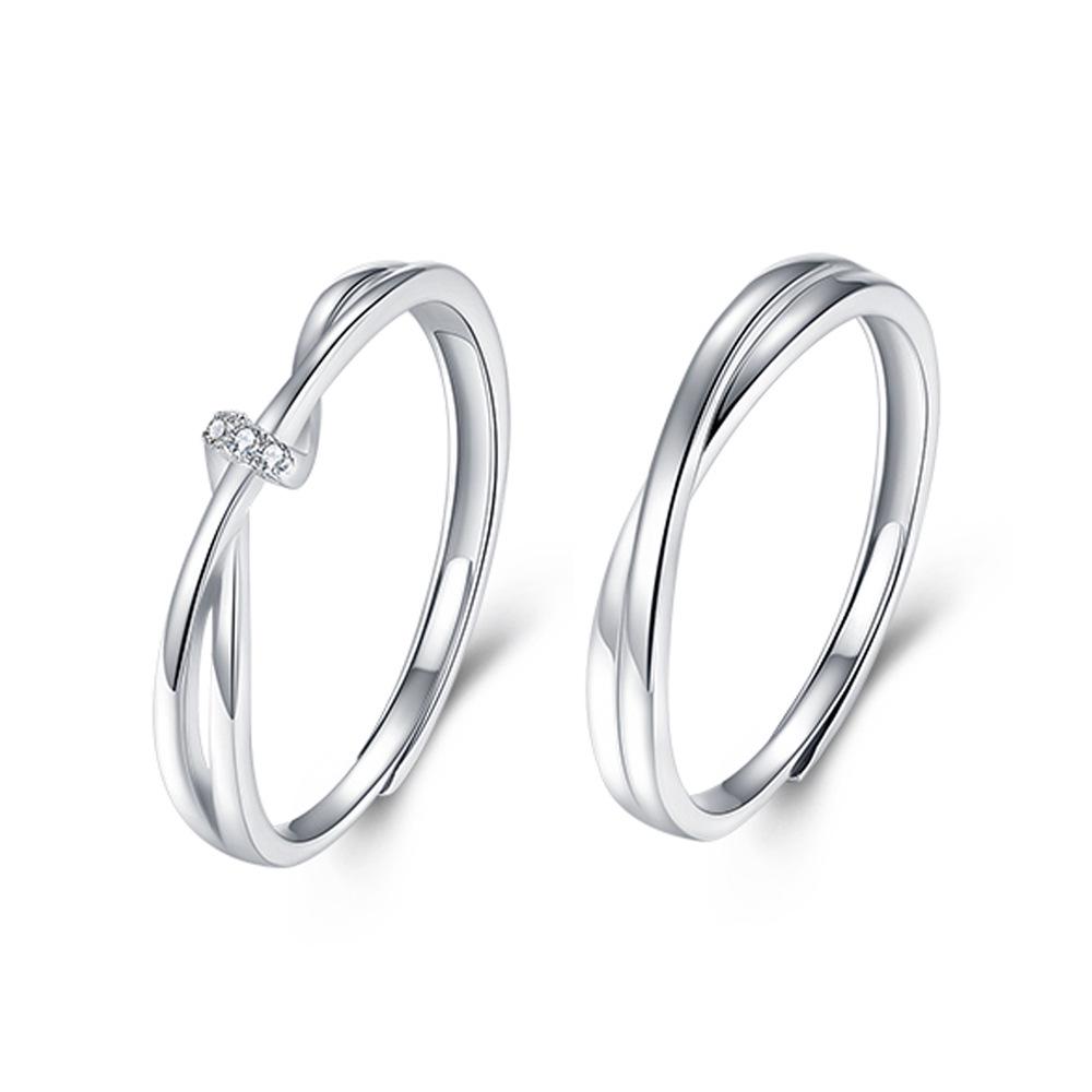 Mobius Intertwined Love Rings: Adjustable Couple Rings for Men and Women
