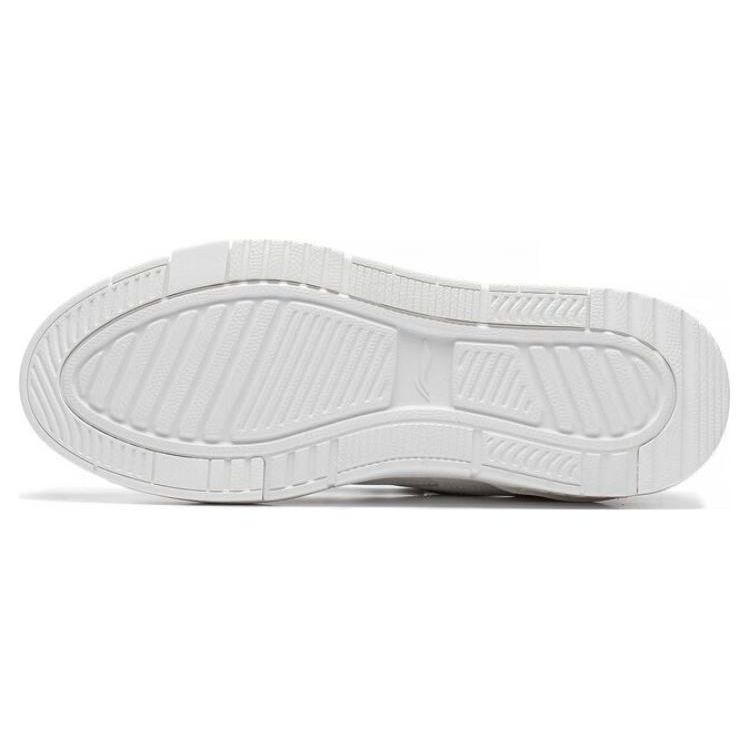 Li Ning Common 70s Versatile Casual Non-Slip Wear-Resistant Low-Top Skate Shoes Women Sneakers White Pink AGCT044-2
