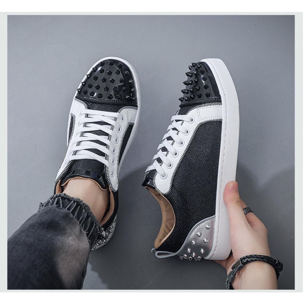Rivet Hot Drill Men's Plate Shoes, Men's Shoes Sports Shoes Tide Korean Casual Shoes