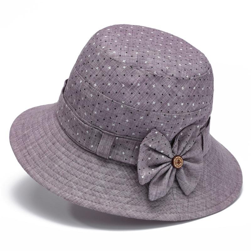 Hat female spring and autumn sun hat grandma basin hat thin sunscreen bucket hat cloth hat