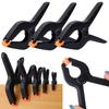 Plastic Nylon Woodworking Clamps Adjustable Spring Clamp for Backdrop Wood Working Craft Art DIY 2/3/4/6/9 Inch Black Clips