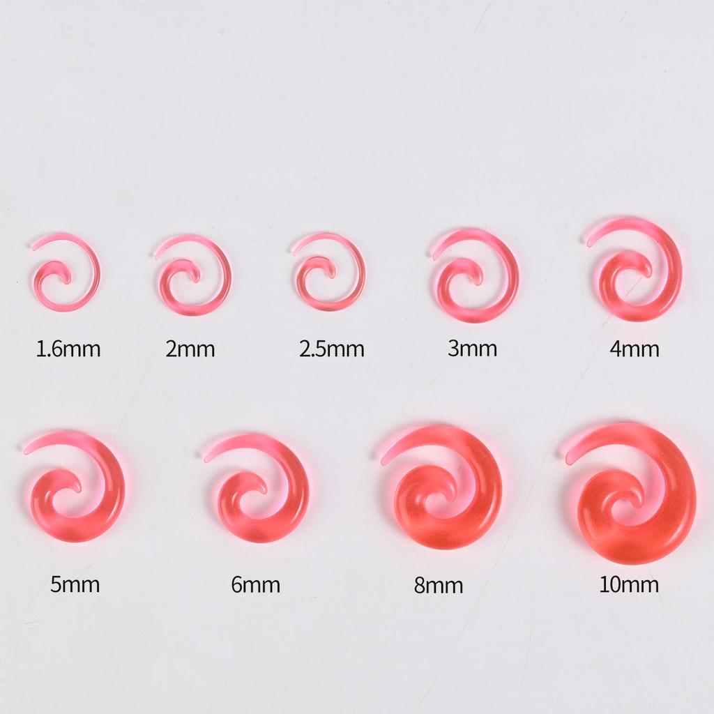 Acrylic Heart & Triangle Ear Plugs – Colorful Piercing Jewelry In Multiple Sizes