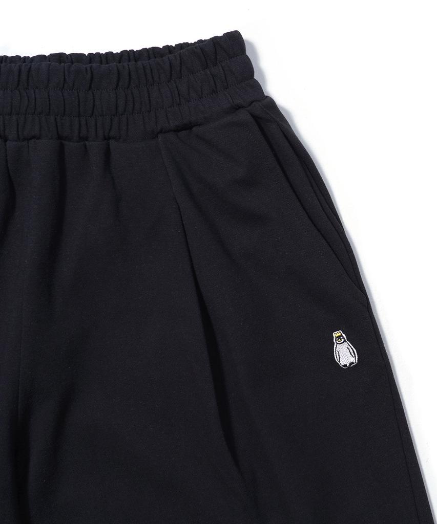 GAKKAI UNIONS Double Pintuck Wide Sweatpants Black