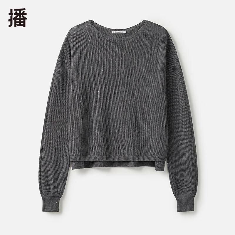 

Women s Split Hem Long Sleeve Knit Sweater M