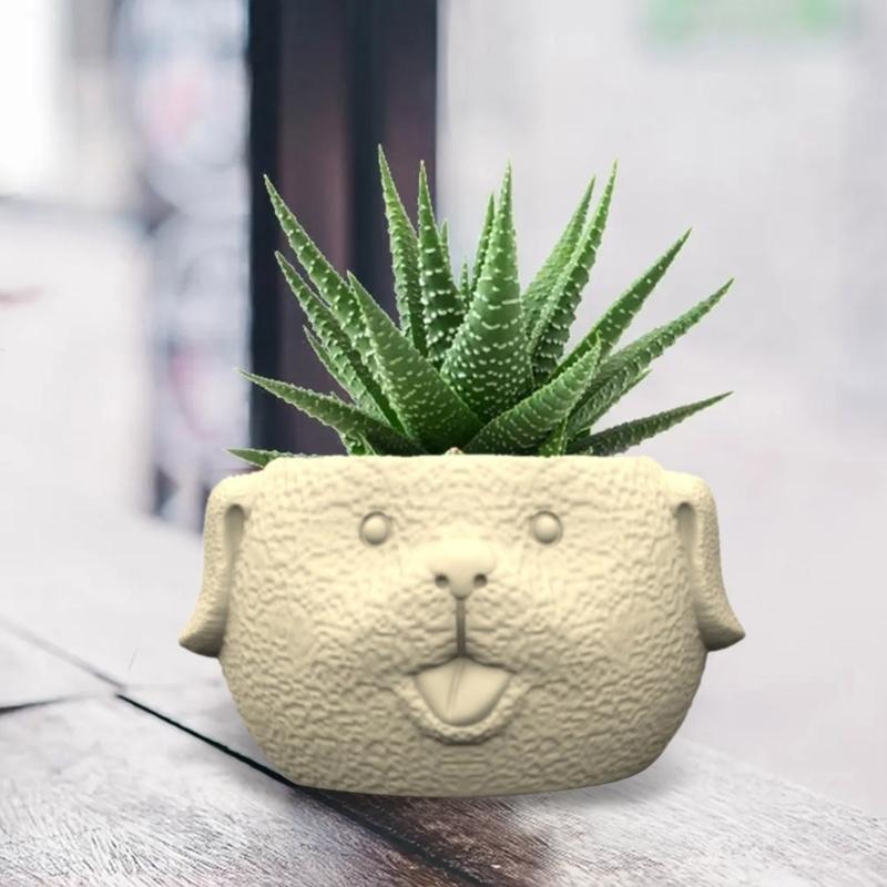 Versatile Silicone Mold Concrete Molds Silicone Casting Mold Dog Shaped Vase Mold Suitable for Vases Pen Holder Crafts