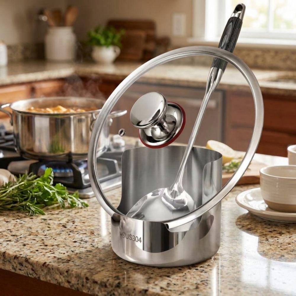 Porta cucchiai resistente al calore Porta spatole stabile Posizionamento utensili Supporto per bacchette Cucina