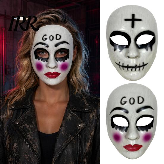 Klare Sicht Halloween Gesichtsmaske Gruselig für Erwachsene, Horror Realistisch Cosplay Party Sichtfeld Zubehör, Unheimlich Vollmaske Kostüm,