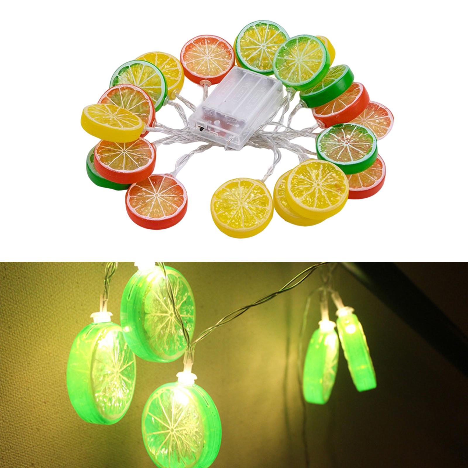 LED Lemon 3x AA Batteries Home Decor Fairy for Garden Decorations Lighting Lamp 6m Colorful Flash