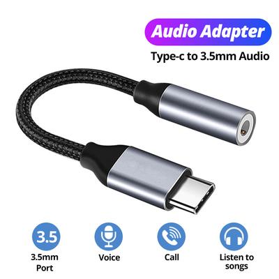 מתאם ממיר שמע דיגיטלי USB Type C לשקע אוזניות 3.5 מ"מ עבור Xiaomi Redmi Hua Wei OPPO כבל עזר שמע Aux 3.5 מ"מ