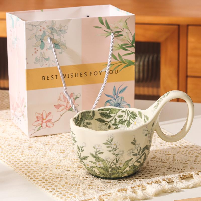 

Високий керамічний кухоль Morris для дівчат, чашка для сніданку та вівсянки для дівчат, подарунок на день народження найкращій подрузі, сувенір 401-500ml