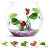 Plastic Betta Fish Leaf Pad Suction Cup Reptile Basking Area Practical Fish Hiding Habitat  Reptile