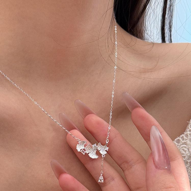 925 Silver Heart Pendant Necklace Adjustable Choker Elegant Love Jewelry Gift for Women Girls