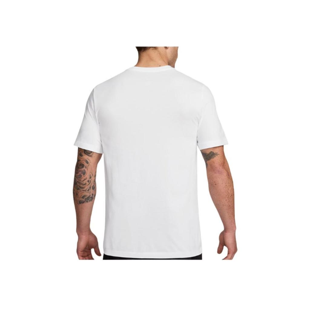 Nike Round Neck Straight Fit Printed Short Sleeve T-Shirt Men Tops White HJ3606-100