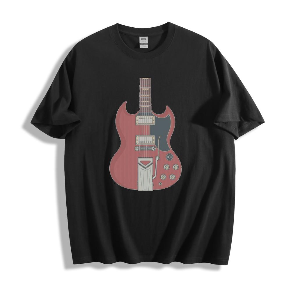 Rock Legend Electric Guitar T-Shirt - Iconic Red SG Design Unisex Tee