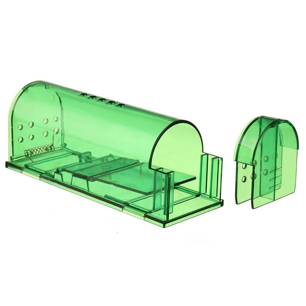 Smart Self-locking Mousetrap Safe Firm Transparent Household Mouse Catcher Control Cage Reusable Mice Rodent Catcher Rat Traps